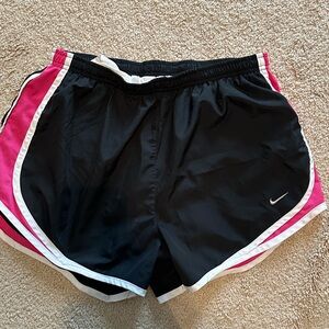 Nike Black and Pink Athletic Shorts